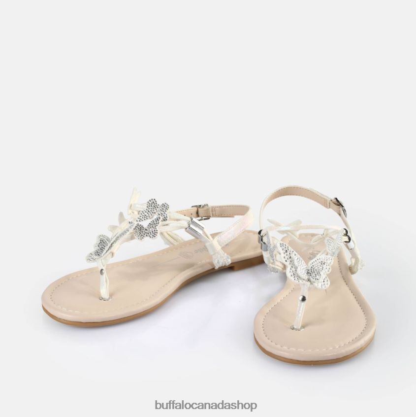 Capri Sparkling Butterfly Sandals vegan Pearl White Buffalo ZL64TZ385 |Sandals