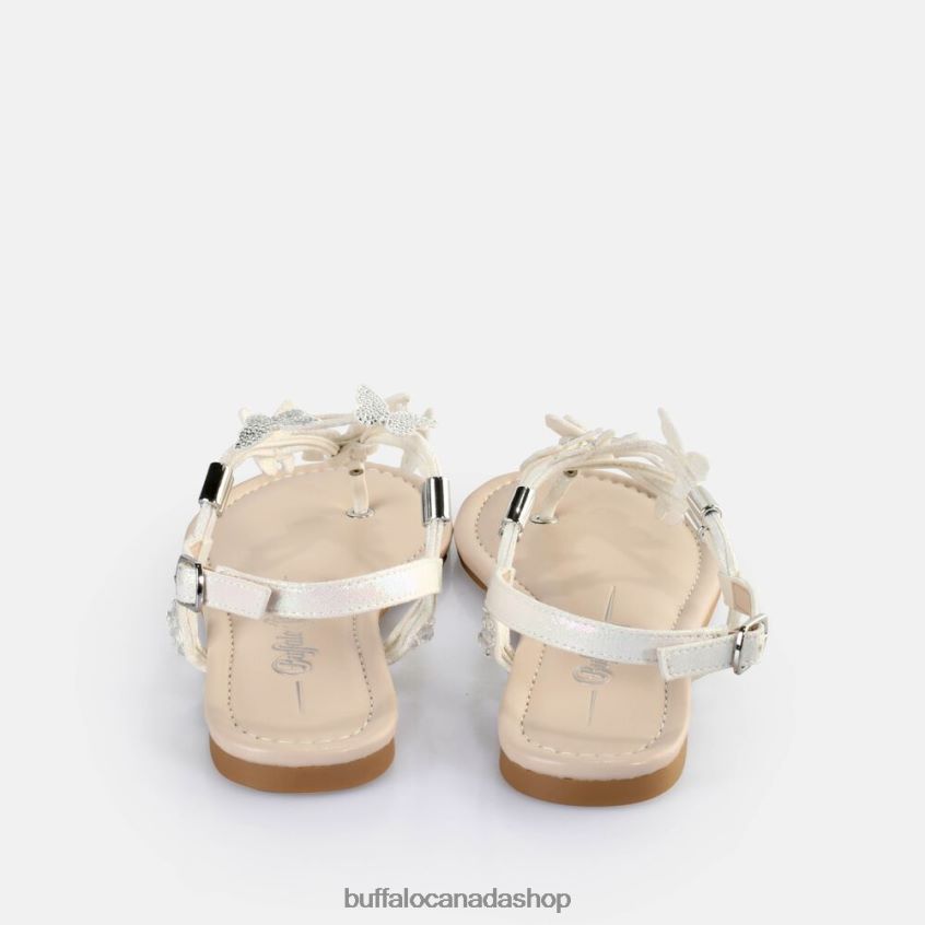 Capri Sparkling Butterfly Sandals vegan Pearl White Buffalo ZL64TZ385 |Sandals