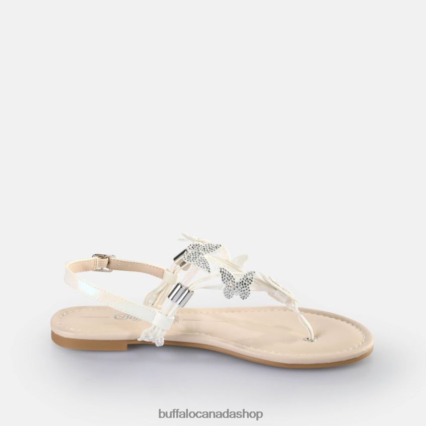 Capri Sparkling Butterfly Sandals vegan Pearl White Buffalo ZL64TZ385 |Sandals
