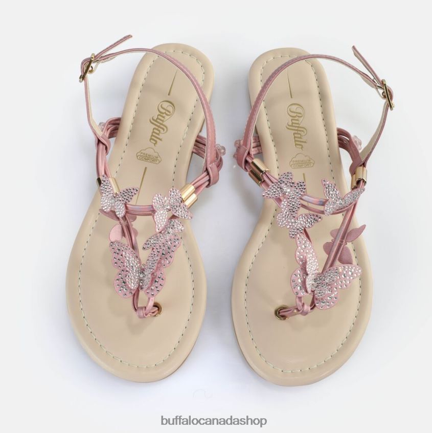 Capri Sparkling Butterfly Sandals vegan Pink Buffalo ZL64TZ386 |Sandals