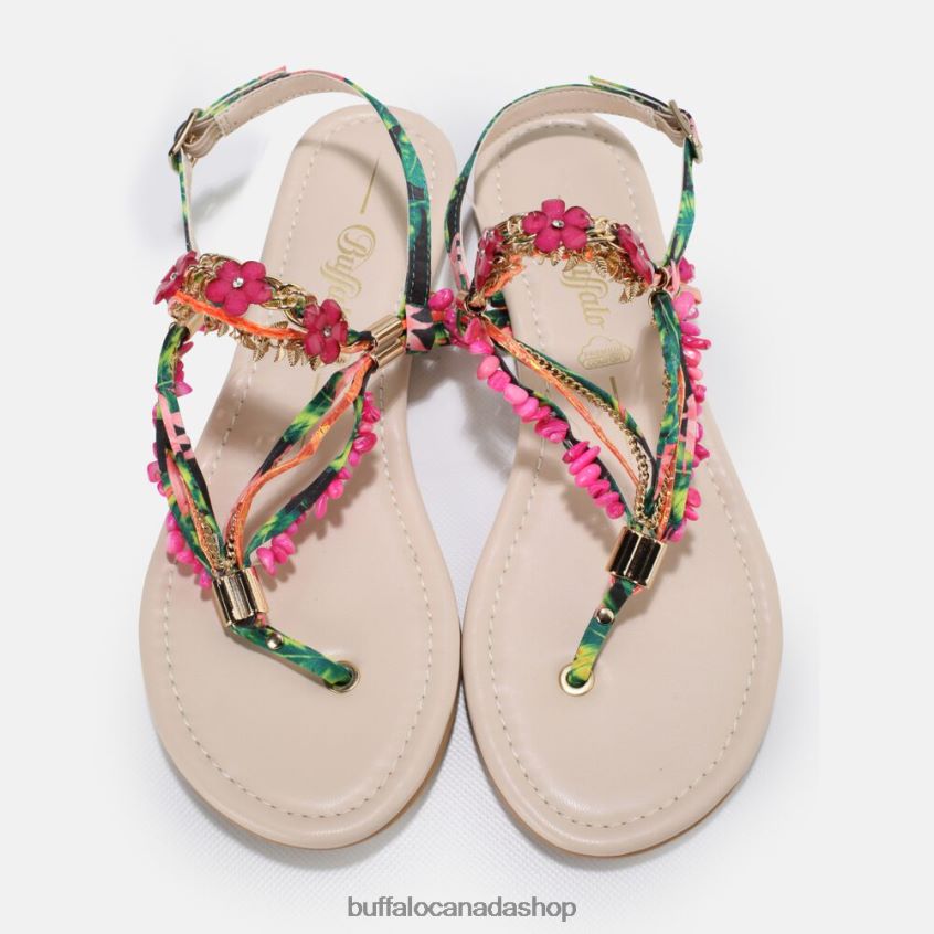 Capri Vacay sandal vegan Fuchsia Buffalo ZL64TZ175 |Sandals