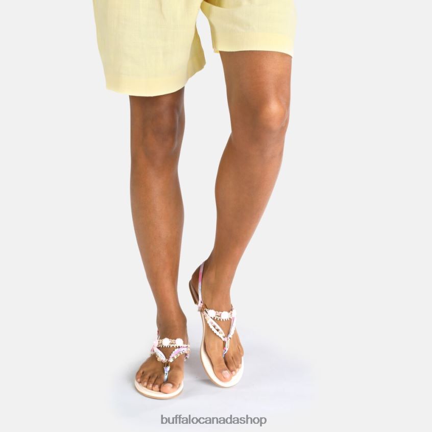 Capri Vacay sandal vegan Pastel Pink Buffalo ZL64TZ176 |Sandals