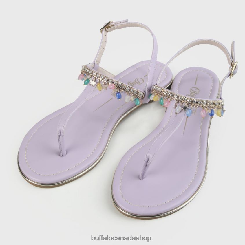 Rachel Charms vegan sandals Light Purple Buffalo ZL64TZ770 |Sandals