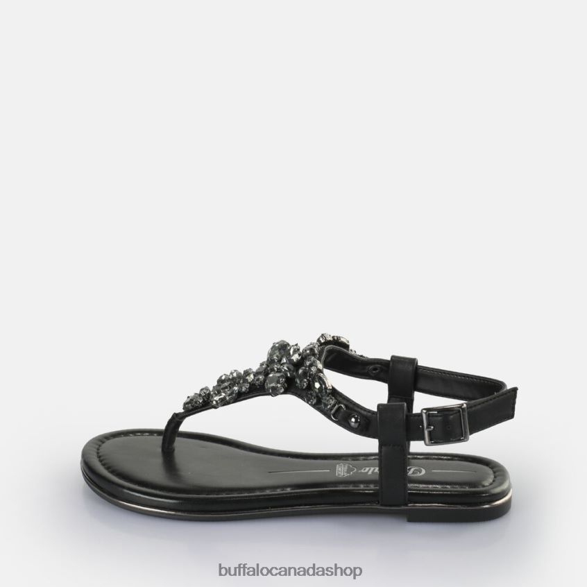 Rhonda Sandals vegan Black Buffalo ZL64TZ94 |Sandals