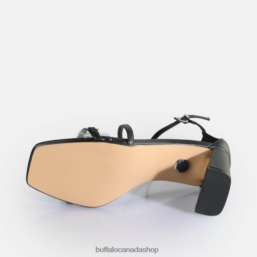 April Glam Heeled Sandals vegan Black Buffalo ZL64TZ86 |Sandals