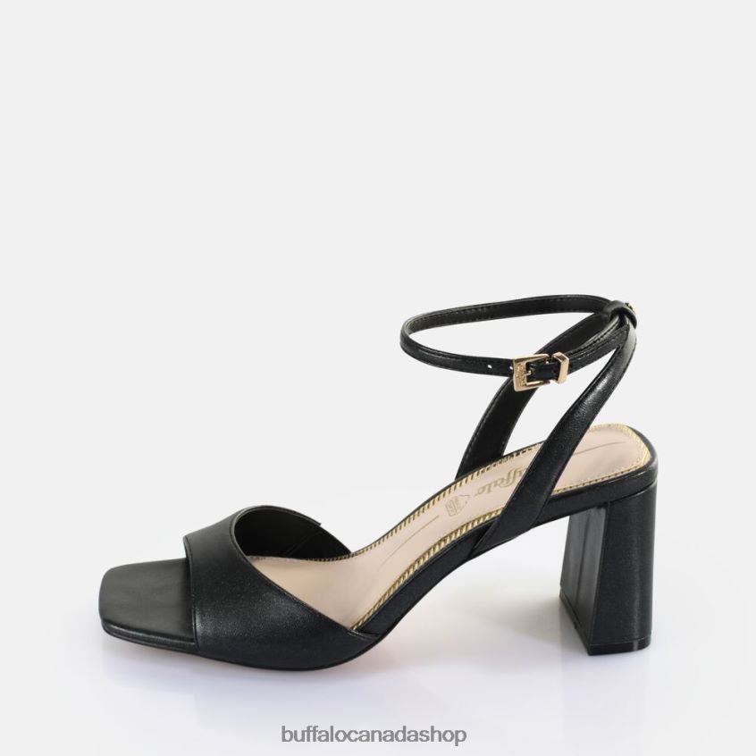April Neat Heeled Sandals vegan Pearl Black Buffalo ZL64TZ245 |Sandals
