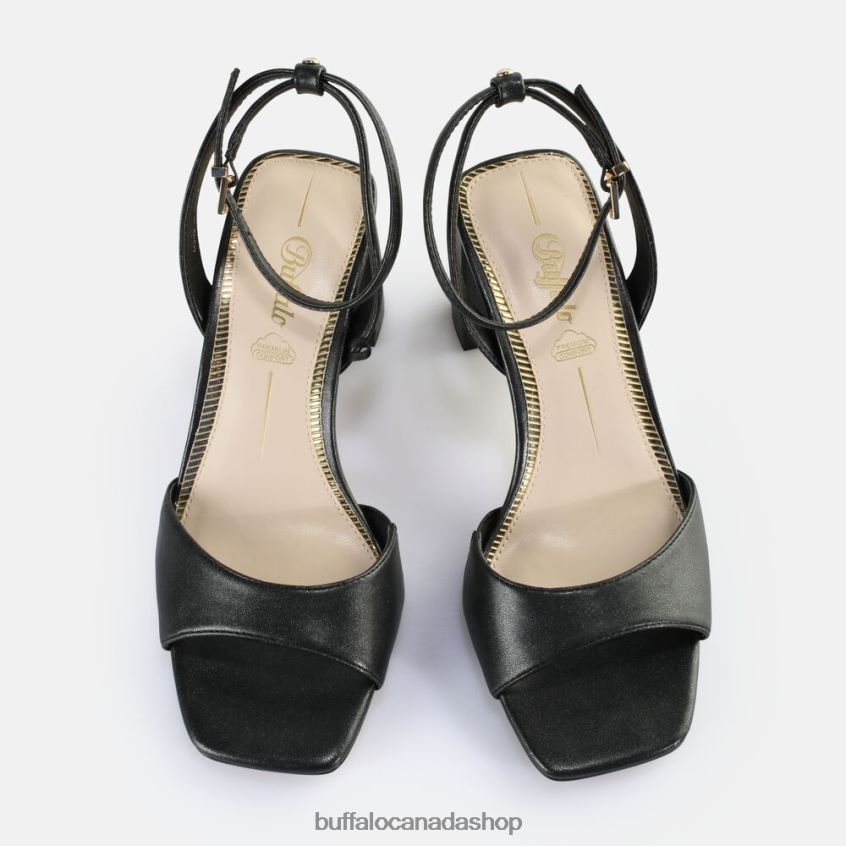 April Neat Heeled Sandals vegan Pearl Black Buffalo ZL64TZ245 |Sandals