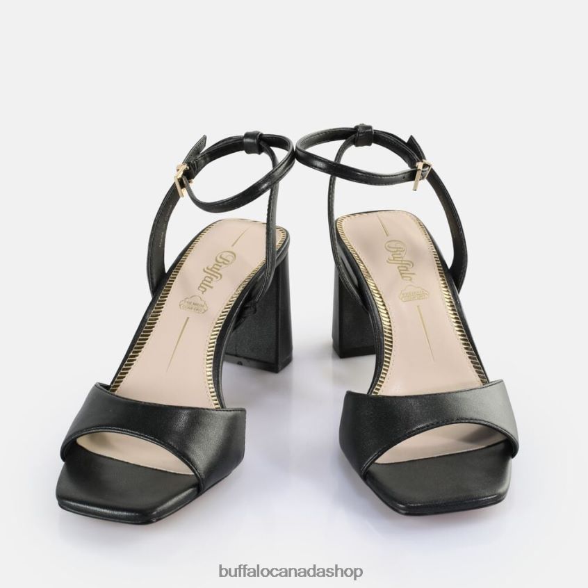 April Neat Heeled Sandals vegan Pearl Black Buffalo ZL64TZ245 |Sandals