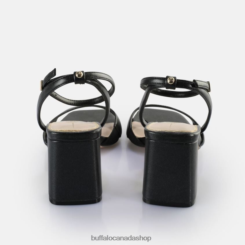 April Neat Heeled Sandals vegan Pearl Black Buffalo ZL64TZ245 |Sandals