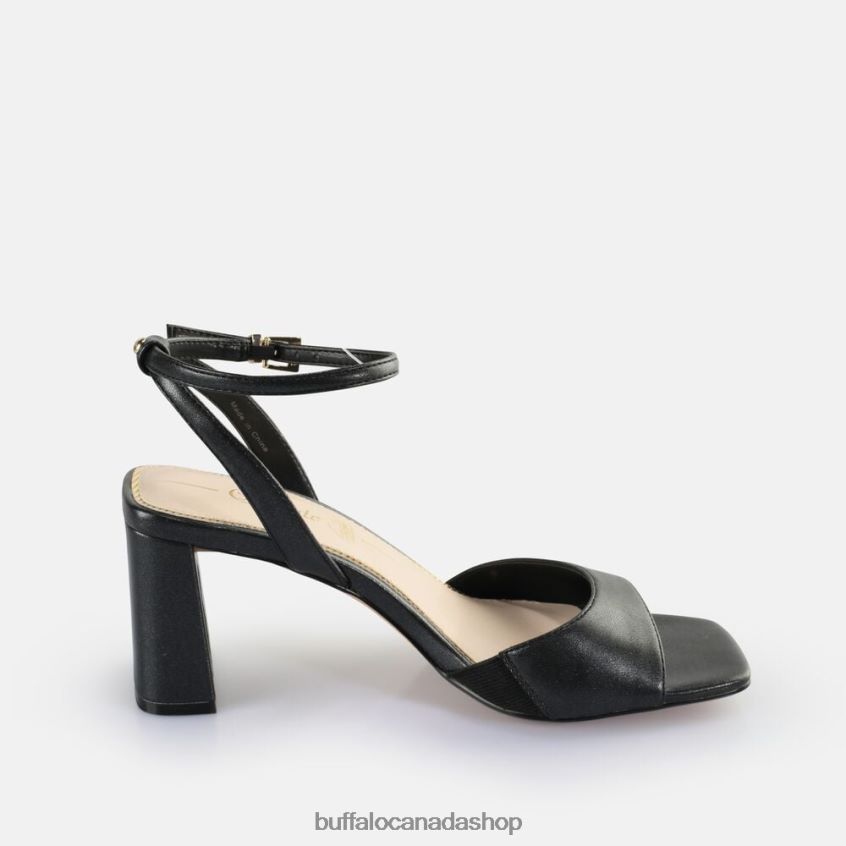 April Neat Heeled Sandals vegan Pearl Black Buffalo ZL64TZ245 |Sandals