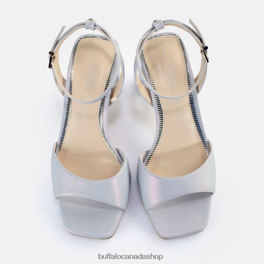 April Neat Heeled Sandals vegan Pearl Light Blue Buffalo ZL64TZ246 |Sandals