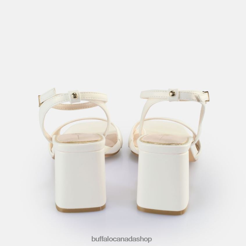 April Neat Heeled Sandals vegan Pearl White Buffalo ZL64TZ244 |Sandals