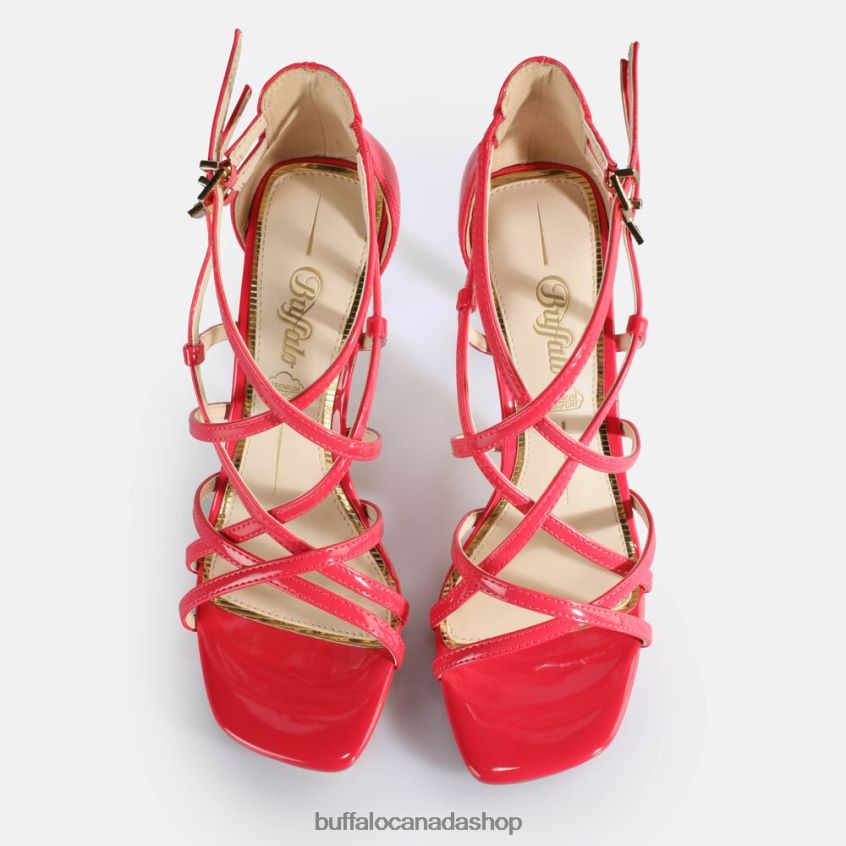 Blair Cage Heeled Sandals vegan Hot Pink Buffalo ZL64TZ283 |Sandals