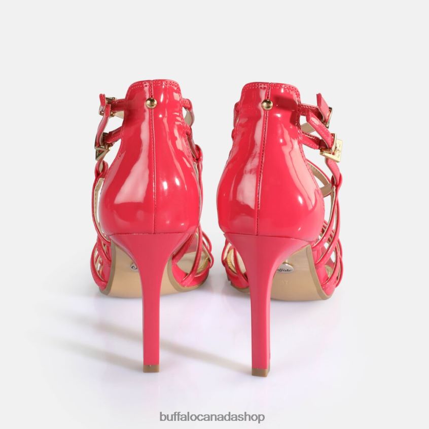 Blair Cage Heeled Sandals vegan Hot Pink Buffalo ZL64TZ283 |Sandals