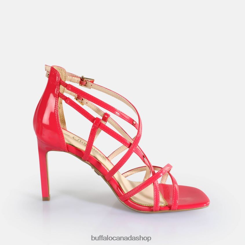 Blair Cage Heeled Sandals vegan Hot Pink Buffalo ZL64TZ283 |Sandals