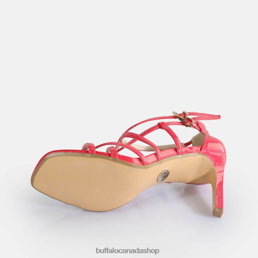 Blair Cage Heeled Sandals vegan Hot Pink Buffalo ZL64TZ283 |Sandals