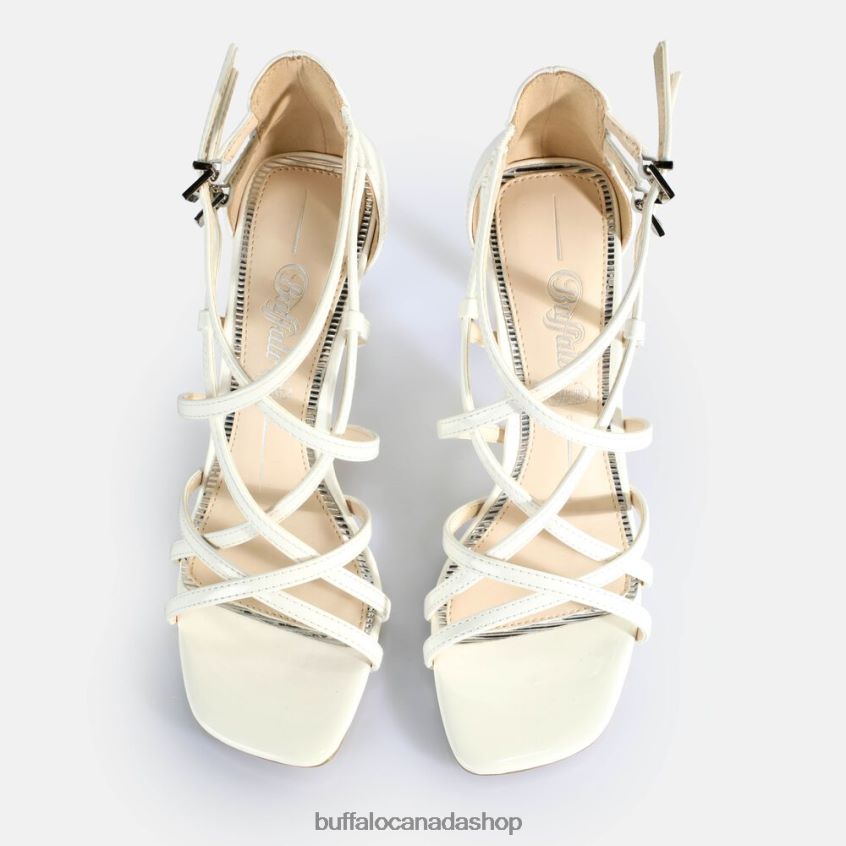 Blair Cage Heeled Sandals vegan White Buffalo ZL64TZ282 |Sandals