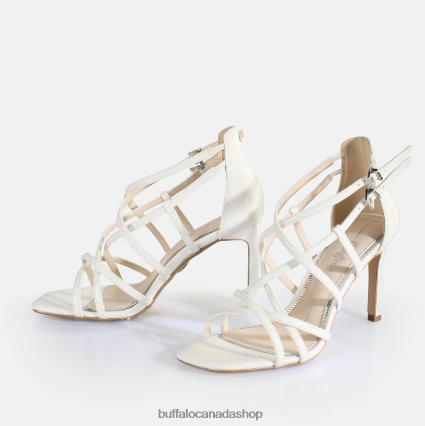 Blair Cage Heeled Sandals vegan White Buffalo ZL64TZ282 |Sandals