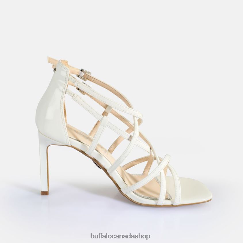 Blair Cage Heeled Sandals vegan White Buffalo ZL64TZ282 |Sandals