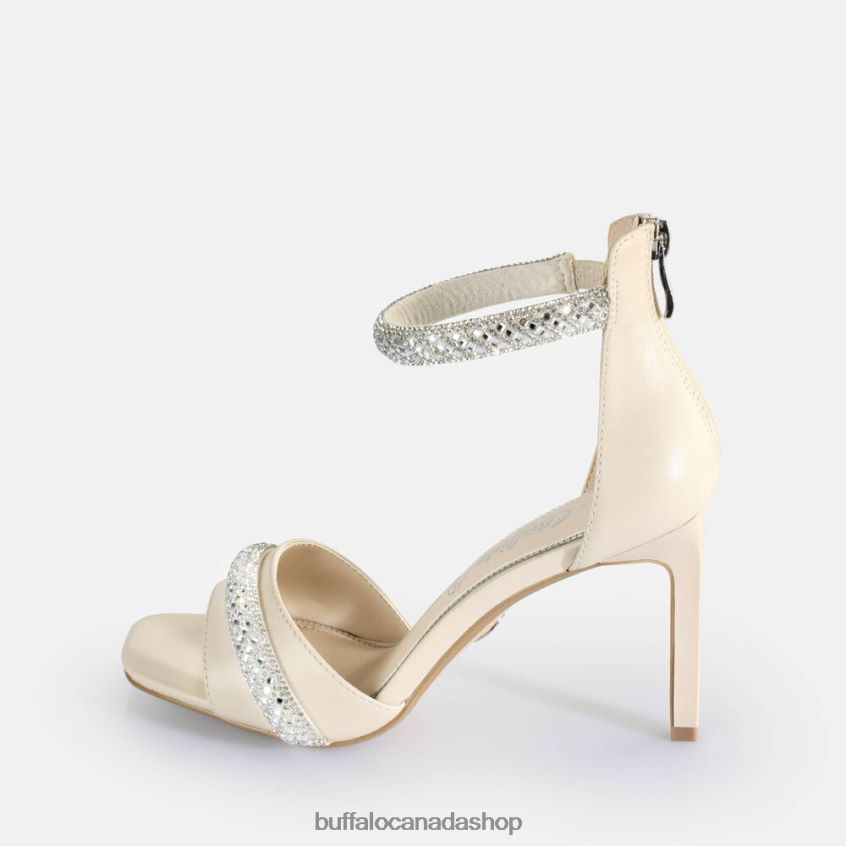 Blair Spark Heeled Sandals vegan Cream Buffalo ZL64TZ697 |Sandals