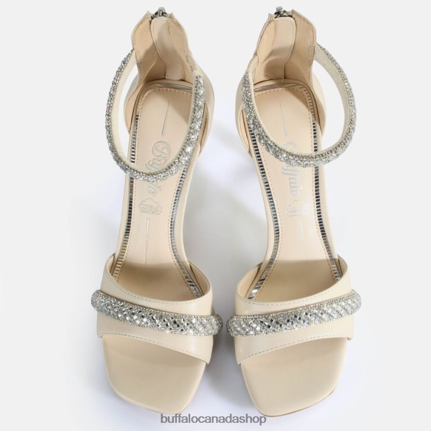 Blair Spark Heeled Sandals vegan Cream Buffalo ZL64TZ697 |Sandals