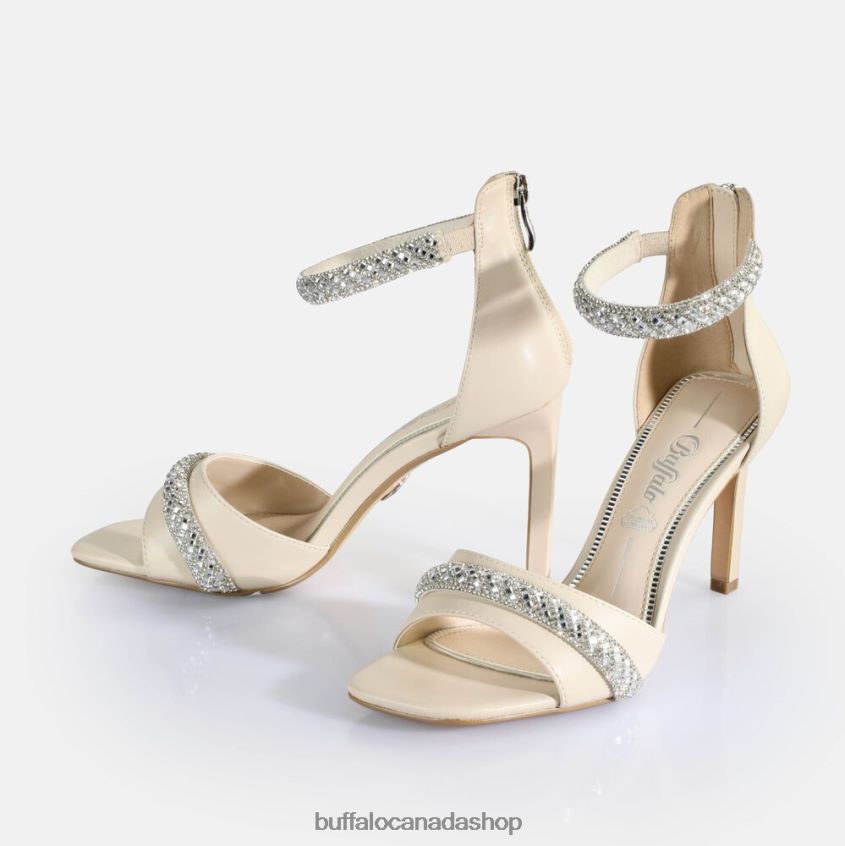 Blair Spark Heeled Sandals vegan Cream Buffalo ZL64TZ697 |Sandals