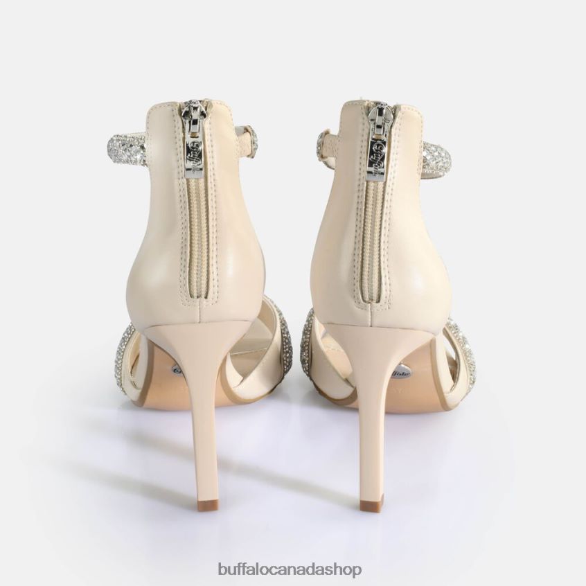 Blair Spark Heeled Sandals vegan Cream Buffalo ZL64TZ697 |Sandals