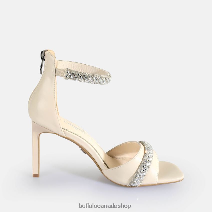 Blair Spark Heeled Sandals vegan Cream Buffalo ZL64TZ697 |Sandals