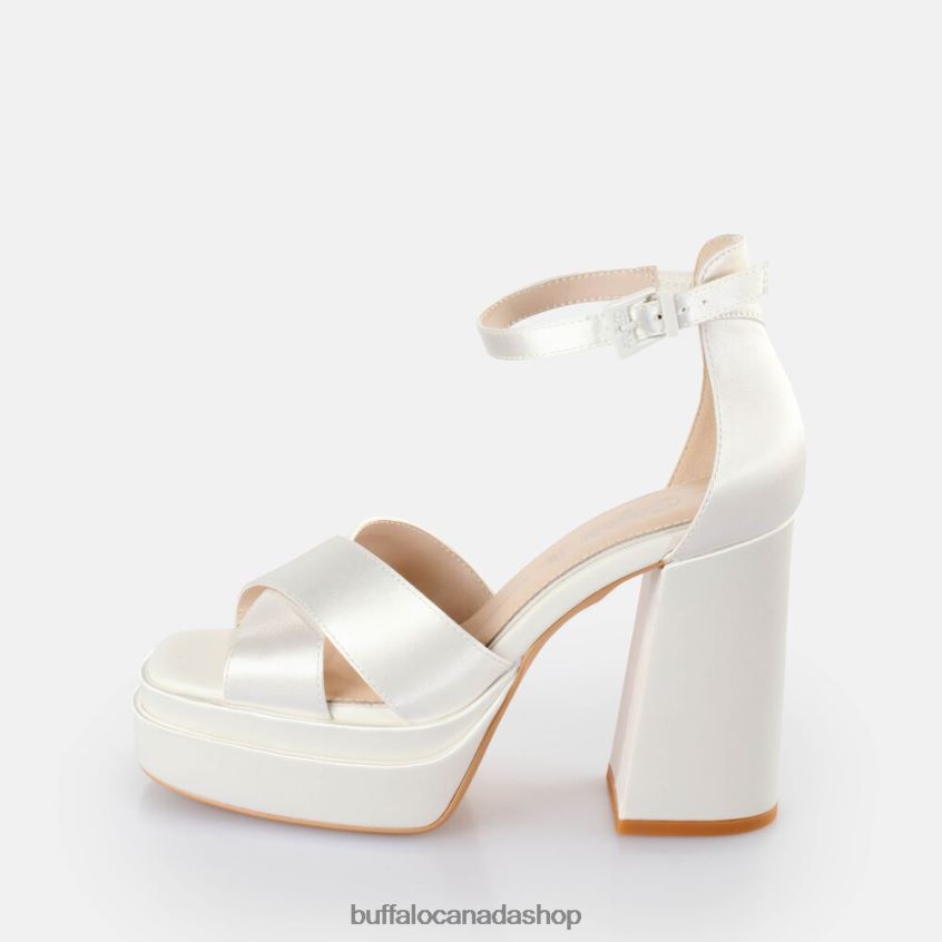 Bonny Cross Heeled Sandals Ivory Buffalo ZL64TZ314 |Sandals