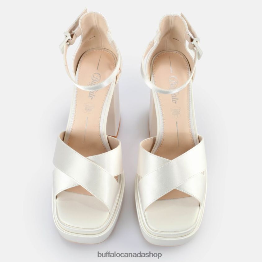 Bonny Cross Heeled Sandals Ivory Buffalo ZL64TZ314 |Sandals
