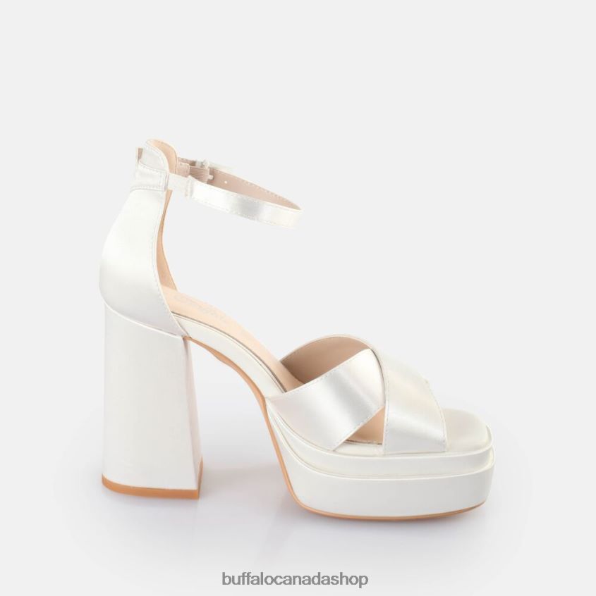 Bonny Cross Heeled Sandals Ivory Buffalo ZL64TZ314 |Sandals