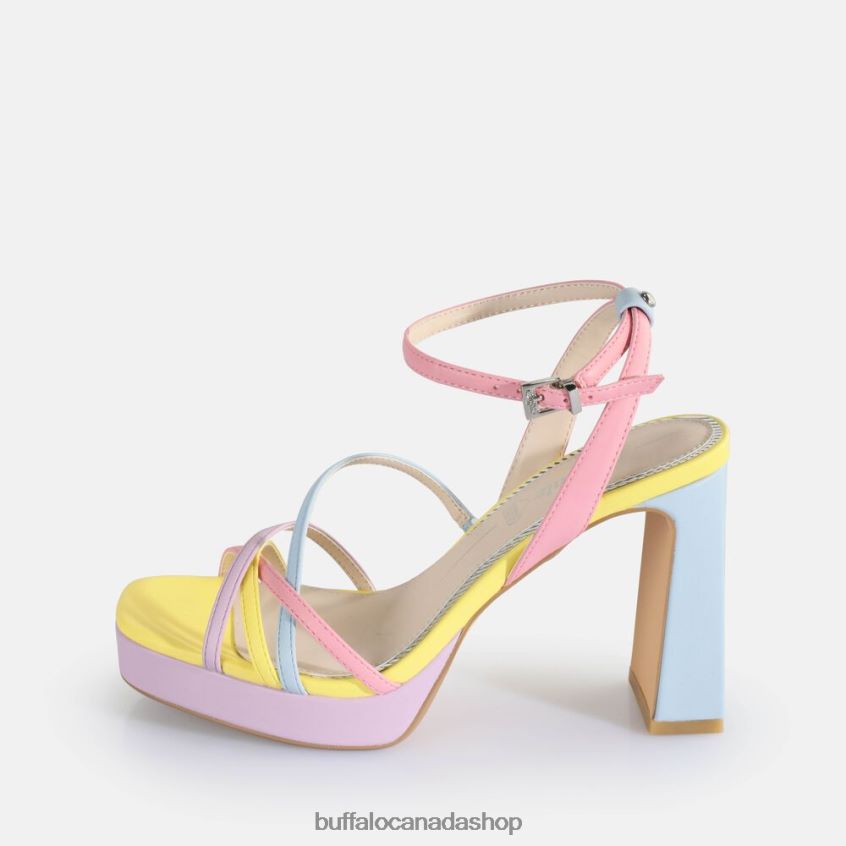 Cherry Cage Heeled Sandals vegan Pastel Multi Buffalo ZL64TZ310 |Sandals