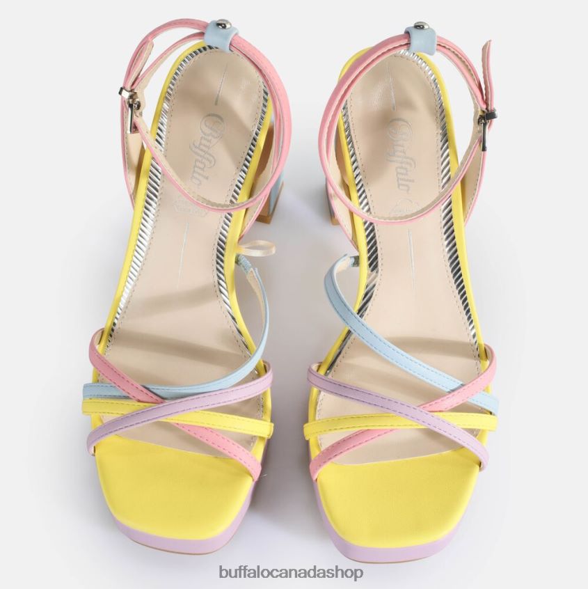 Cherry Cage Heeled Sandals vegan Pastel Multi Buffalo ZL64TZ310 |Sandals