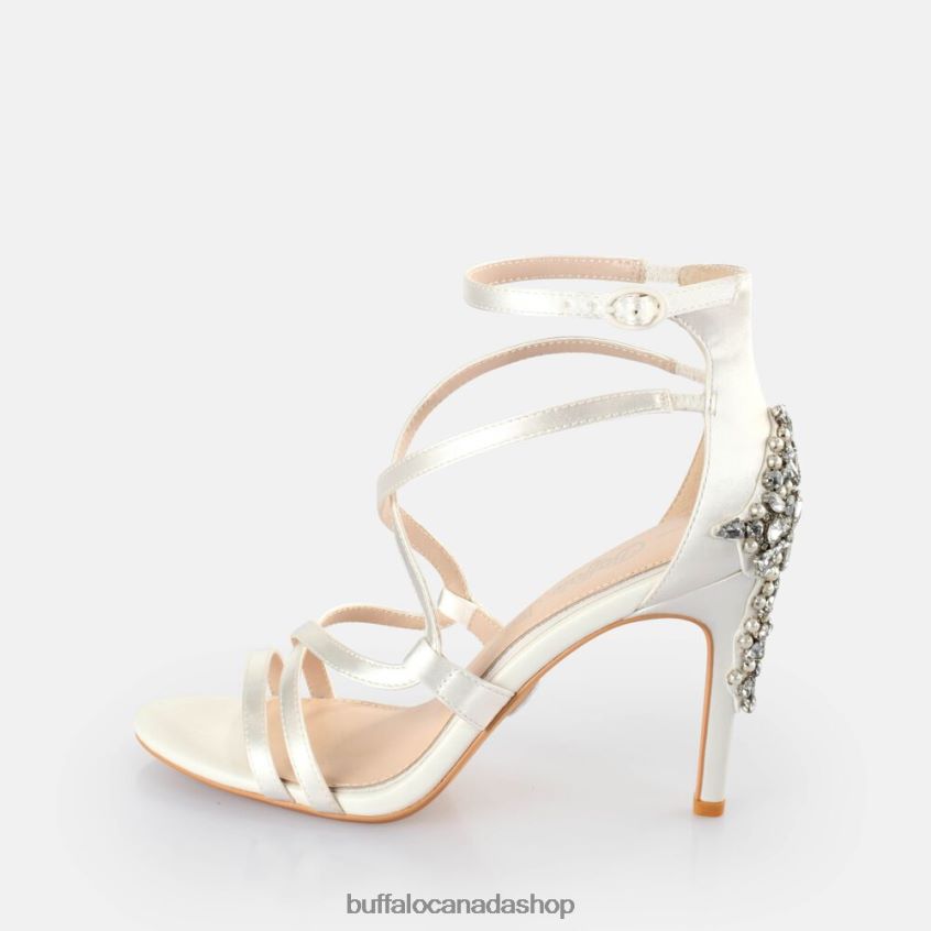 Claudia Ankle-Strap Sandal Ivory Buffalo ZL64TZ579 |Sandals