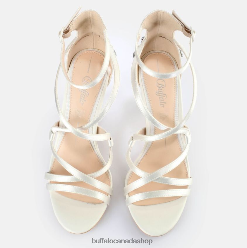 Claudia Ankle-Strap Sandal Ivory Buffalo ZL64TZ579 |Sandals