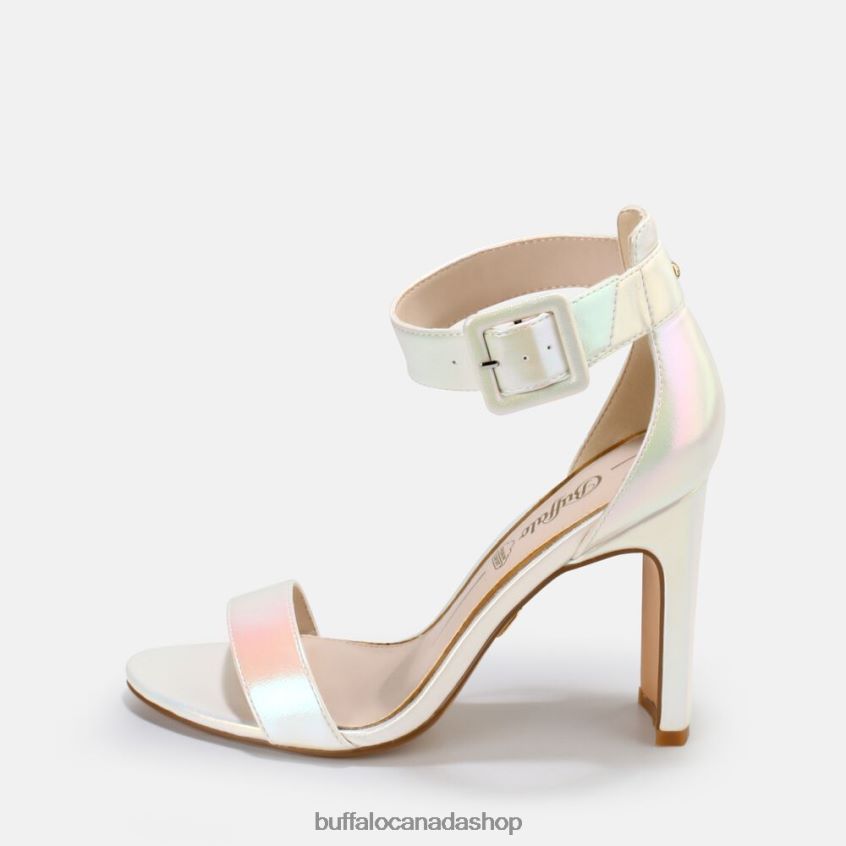 Jean Ankle Sandal vegan Pearly White Buffalo ZL64TZ414 |Sandals
