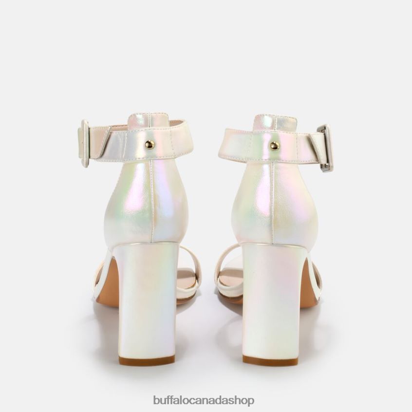 Jean Ankle Sandal vegan Pearly White Buffalo ZL64TZ414 |Sandals