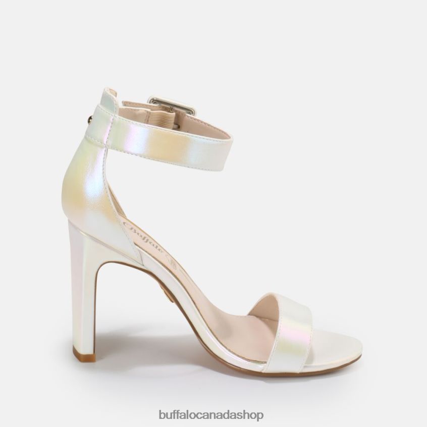 Jean Ankle Sandal vegan Pearly White Buffalo ZL64TZ414 |Sandals