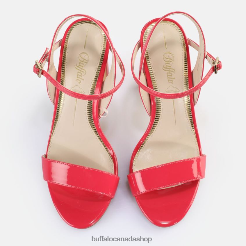 Jean Neat Heeled Sandals vegan Dark Pink Buffalo ZL64TZ41 |Sandals