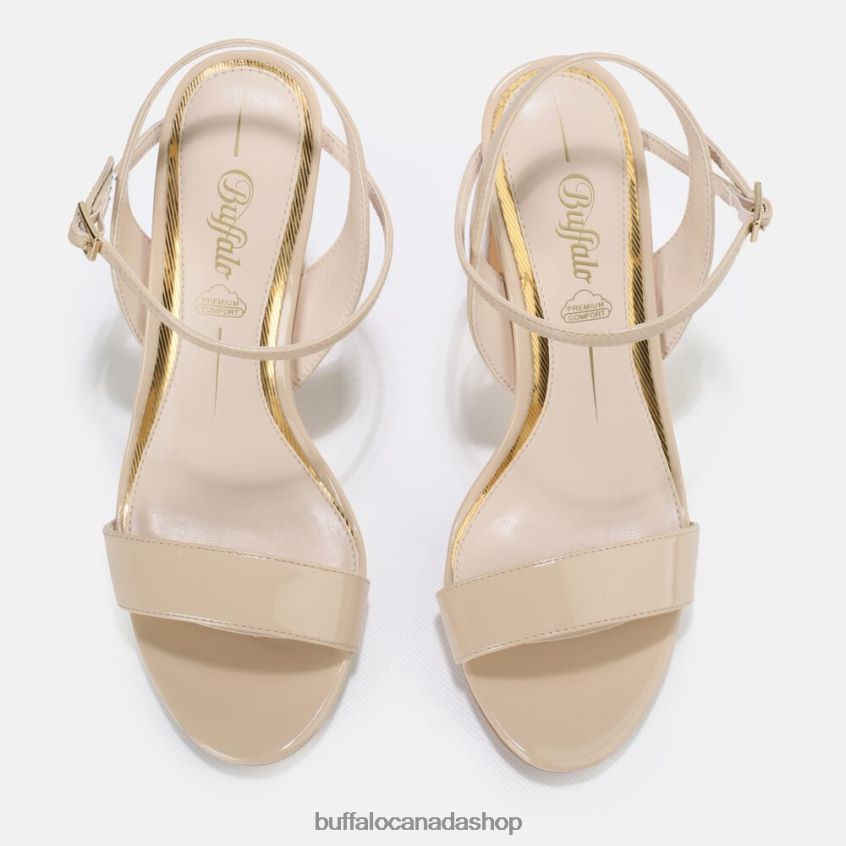 Jean Neat High-Heeled Sandal vegan Beige Buffalo ZL64TZ35 |Sandals