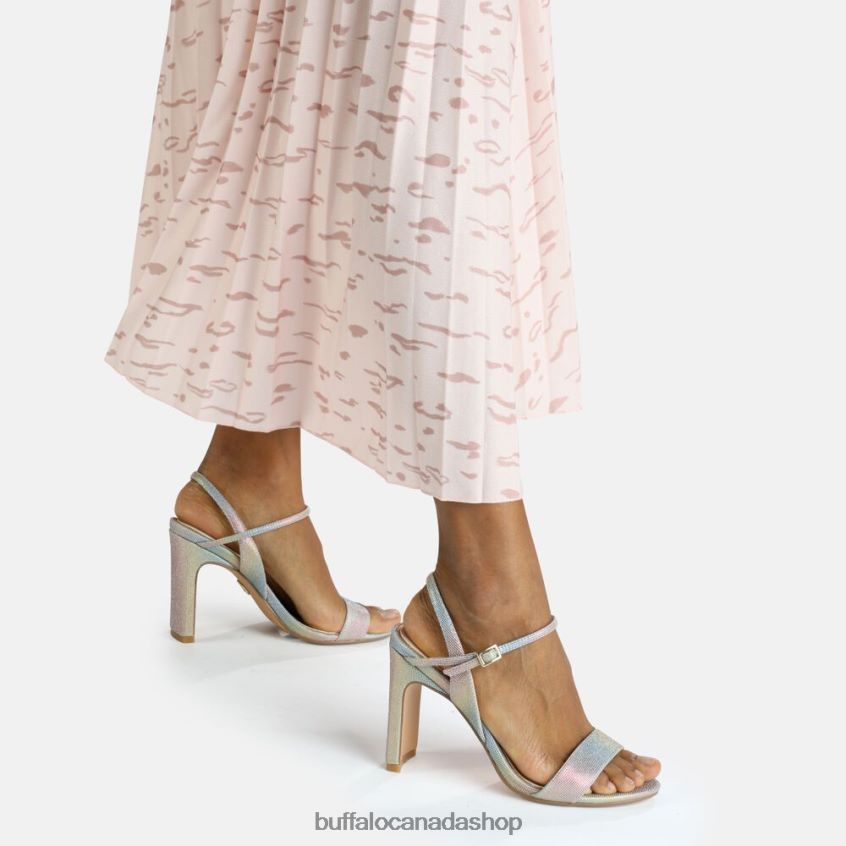 Jean Neat High-Heeled Sandal vegan Multicoloured Buffalo ZL64TZ37 |Sandals