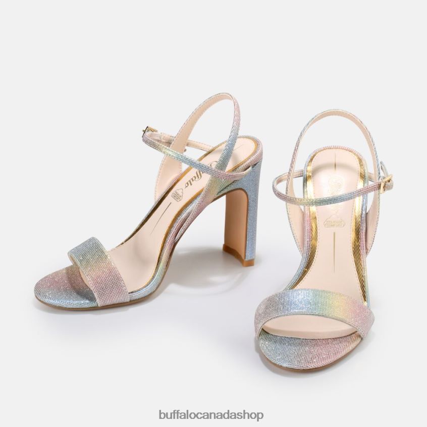 Jean Neat High-Heeled Sandal vegan Multicoloured Buffalo ZL64TZ37 |Sandals