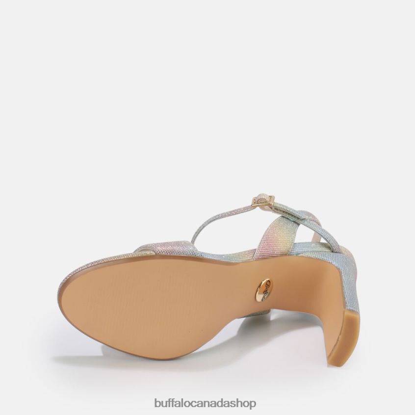 Jean Neat High-Heeled Sandal vegan Multicoloured Buffalo ZL64TZ37 |Sandals