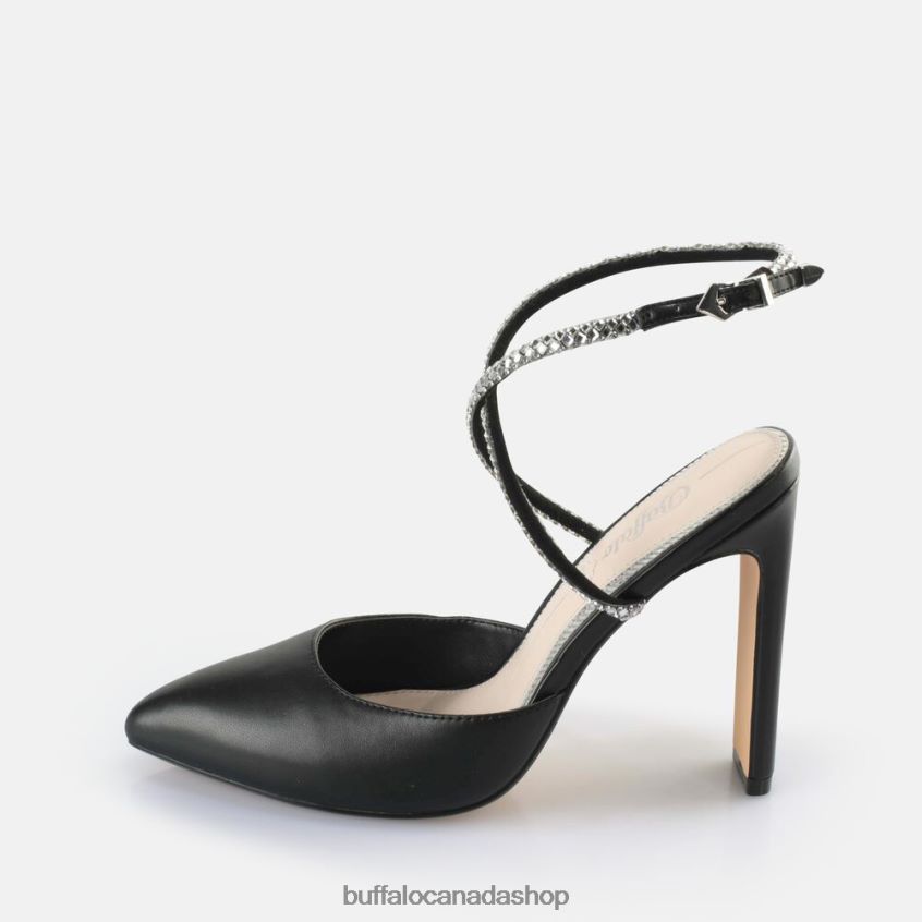 Jolie Queen Heeled Sandals vegan Black Buffalo ZL64TZ328 |Sandals