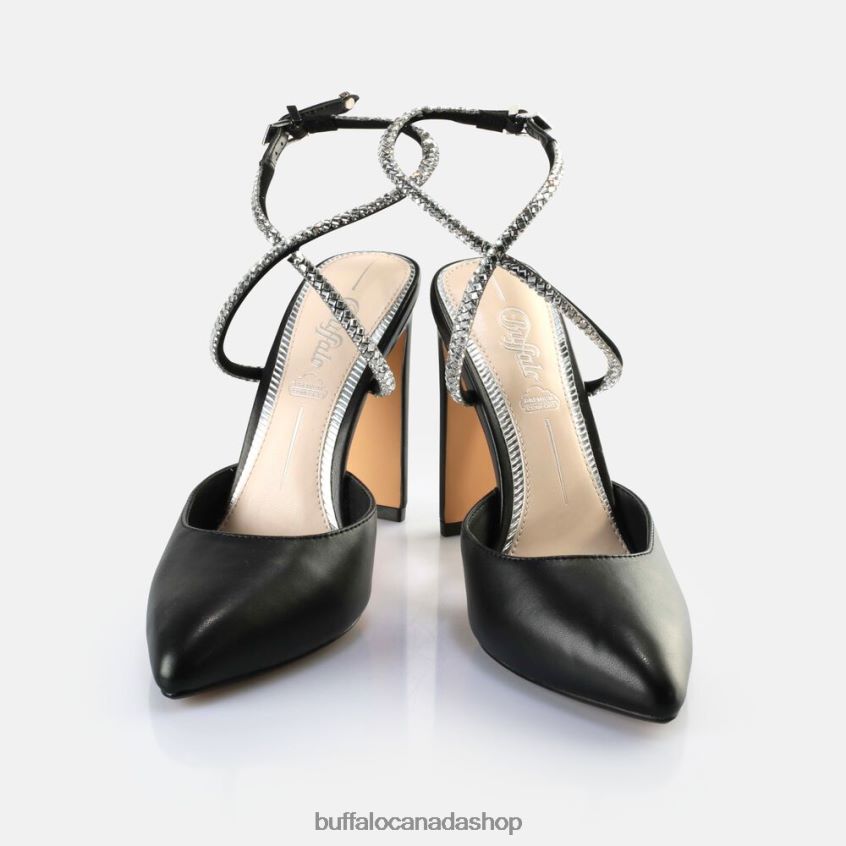 Jolie Queen Heeled Sandals vegan Black Buffalo ZL64TZ328 |Sandals