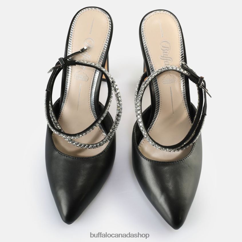 Jolie Queen Heeled Sandals vegan Black Buffalo ZL64TZ328 |Sandals