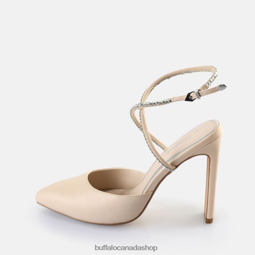 Jolie Queen Heeled Sandals vegan Cream Buffalo ZL64TZ329 |Sandals