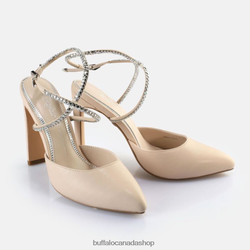 Jolie Queen Heeled Sandals vegan Cream Buffalo ZL64TZ329 |Sandals