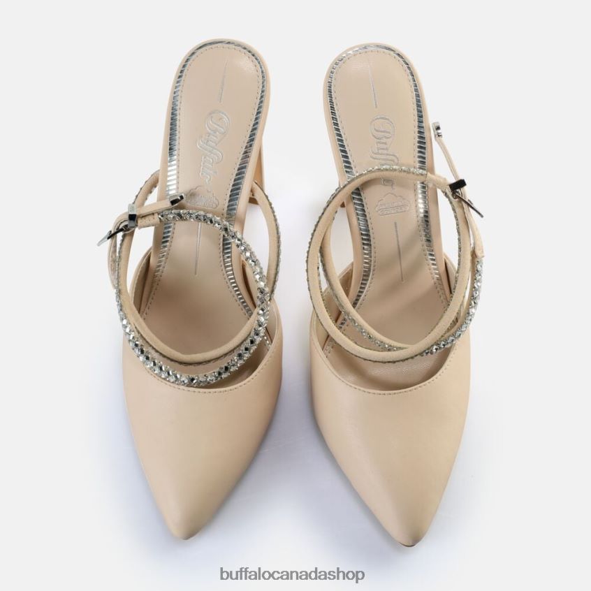 Jolie Queen Heeled Sandals vegan Cream Buffalo ZL64TZ329 |Sandals