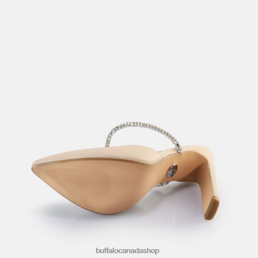 Jolie Queen Heeled Sandals vegan Cream Buffalo ZL64TZ329 |Sandals